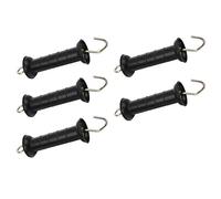 5 piezas de mango de compuerta de la cerca eléctrica de plástico, mango de puerta de resorte de la cerca, aislador de abrazadera de esquina de plástico, mango de empuñadura de arranque