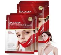5 piezas de mascarilla de colágeno V-Line para papada, reductor de papada para mujer, mascarilla lifting facial con ácido hialurónico, para reafirmar la piel y prevenir la flacidez