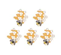 5 piezas de metal con forma de abeja para colgar en la ventana, piezas de adorno para manualidades, regalos