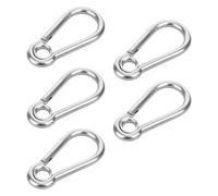 5 Piezas de Mosquetones Grandes, M11 120.8mm de Acero Inoxidable con Ojal de 295KG para Hamacas, Columpios, Camping, Senderismo y Levantamiento de Pesas