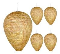 5 Piezas de Nido de Avispa Artificial, Nido de Avispas de Suspensión, Preventivo Contra Avispas, Colmena Artificial, Casas y Jardines Para Defenderse de Las Avispas.