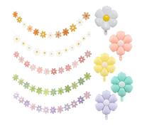 5 Piezas De Pancartas De Ganso Y 5 Globos De Flores, Pancarta De Cumpleaños Colorido, Globos De Flores Dulces, Juguetes Inflables para Niños, Decoraciones De Fiestas.