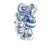 5 Piezas De Pegatinas De Tatuajes De Animales Con Letras De Medio Brazo De Jugo De Hierbas Son Impermeables, Resistentes Al Sudor Y Duraderastatuaje Temporal Calcomanía De Tatuaje Tatuaje Falso