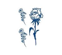 5 Piezas De Pegatinas De Tatuajes De Jugo De Hierbas, Pegatinas De Tatuajes De Flores Semipermanentes, Impermeables, Duraderas Y No Reflectantes