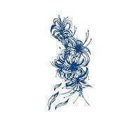 5 Piezas De Pegatinas De Tatuajes De Jugo De Hierbas, Pegatinas De Tatuajes De Flores Semipermanentes, Impermeables, Duraderas Y No Reflectantes