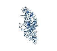 5 Piezas De Pegatinas De Tatuajes De Jugo De Hierbas, Pegatinas De Tatuajes De Flores Semipermanentes, Impermeables, Duraderas Y No Reflectantes