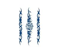 5 Piezas De Pegatinas De Tatuajes De Jugo De Hierbas, Pegatinas De Tatuajes De Flores Semipermanentes, Impermeables, Duraderas Y No Reflectantes