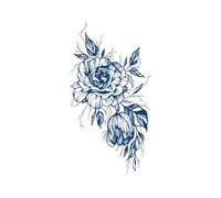 5 Piezas De Pegatinas De Tatuajes De Jugo De Hierbas, Pegatinas De Tatuajes De Flores Semipermanentes, Impermeables, Duraderas Y No Reflectantes