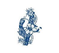 5 Piezas De Pegatinas De Tatuajes De Jugo De Hierbas, Pegatinas De Tatuajes De Flores Semipermanentes, Impermeables, Duraderas Y No Reflectantes