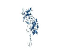 5 Piezas De Pegatinas De Tatuajes De Jugo De Hierbas, Pegatinas De Tatuajes De Flores Semipermanentes, Impermeables, Duraderas Y No Reflectantes