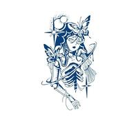 5 Piezas De Pegatinas De Tatuajes De Jugo De Hierbas, Pegatinas De Tatuajes De Flores Semipermanentes, Impermeables, Duraderas Y No Reflectantes