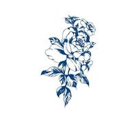 5 Piezas De Pegatinas De Tatuajes De Jugo De Hierbas, Pegatinas De Tatuajes De Flores Semipermanentes, Impermeables, Duraderas Y No Reflectantes