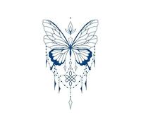 5 Piezas De Pegatinas De Tatuajes De Jugo De Hierbas, Pegatinas De Tatuajes De Flores Semipermanentes, Impermeables, Duraderas Y No Reflectantes