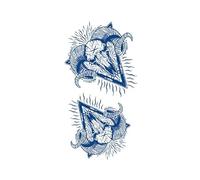 5 Piezas De Pegatinas De Tatuajes De Jugo De Hierbas, Pegatinas De Tatuajes De Flores Semipermanentes, Impermeables, Duraderas Y No Reflectantes