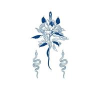 5 Piezas De Pegatinas De Tatuajes De Jugo De Hierbas, Pegatinas De Tatuajes De Flores Semipermanentes, Impermeables, Duraderas Y No Reflectantes