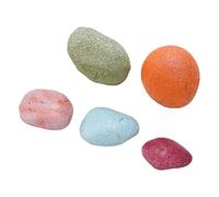 5 piezas de piedras decorativas para acuario, rocas de río naturales y no tóxicas para peceras, grava de paisajismo de colores vivos con acabado limpio para refugios de peces