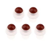5 piezas de piedras preciosas de aceite esencial para aromaterapia, se adapta a botellas de 9,5 mm, curación vibracional, color rojo vino