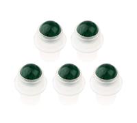 5 piezas de piedras preciosas de aceite esencial para aromaterapia, se adapta a botellas de 9,5 mm, curación vibracional, color verde