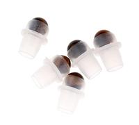 5 piezas de piedras preciosas de aceite esencial para aromaterapia, se adapta a botellas de 9,5 mm, curación vibracional, color marrón