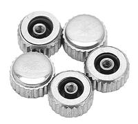 5 piezas de piezas para la corona de reloj, kit de repuesto para la corona de reloj de pulsera, coronas de acero en varios tamaños - 3 mm, 3,55 mm y 4 mm - con acabado en oro rosa, (Orificio plano de