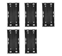 5 piezas de plástico negro 2 pilas de 3,7V 18650 con caja para soporte de batería de 4 pines