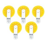 5 piezas de polea fija grande de metal con línea de agua automática para granjas ganaderas y gallineros, polea de plástico de alta resistencia con gancho metálico, ideal para la