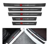 5 piezas de protector de umbral de puerta de coche para Citroën Berlingo 3 (III) I 2018-2025, tira de protección de umbral de puerta de fibra de carbono, película protectora de parachoques trasero