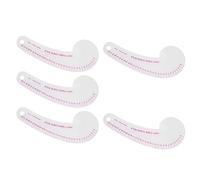 5 piezas de reglas de curva de costura | Regla de plástico transparente multifuncional Conjunto para hacer/dibujar/coser de patrones | Herramientas de medición de alta