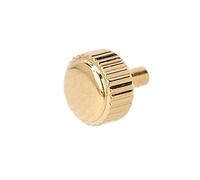 5 Piezas de Repuesto de Corona de Reloj, Accesorios de Repuesto de Cabezal de Reloj mecánico de Cuarzo de Acero, Corona de Reloj Dorada con Mano de Obra Fina, Piezas de reparación (agujero de 4 mm de