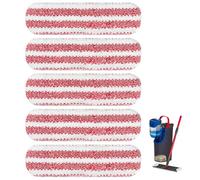 5 piezas de repuesto para sistema de fregona plana Vileda H2prO/O-Cedar H2prO, almohadillas reutilizables y lavables para suelos de madera, vinilo, azulejos, rojo