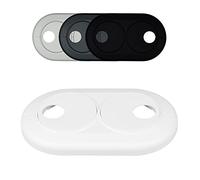 5 Piezas de rosetas dobles para tuberias de calefaccion, distancia variable entre tubos, blanco, gris, negro, embellecedor, cubre tubos radiador, tapa (16mm, blanco RAL 9016)
