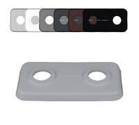 5 Piezas de rosetas dobles para tuberias de calefaccion, gris, negro, marron, tamaños de 15mm a 21,3mm, embellecedor, cubre tubos radiador, tapa, polipropileno gris (16mm, RAL 7040)