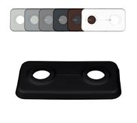 5 Piezas de rosetas dobles para tuberias de calefaccion, gris, negro, marron, tamaños de 15mm a 21,3mm, embellecedor, cubre tubos radiador, tapa, polipropileno negro (16mm, RAL 9005)