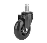 5 piezas de ruedas giratorias de 2,5 pulgadas para sillas de oficina, ruedas giratorias estilo Rollerblade con goma de PU, rodillos silenciosos de doble rodamiento para suelos