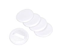 5 Piezas de Soplo de Polvo de algodón Puro, Textura Suave Cara Maquillaje Polvo Soplo Lavable Buena Mezcla de Agarre de Polvo para Polvo Suelto Polvo Mineral Polvo Corporal Polvo (Blanco)