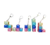 5 piezas de teclado antiestrés, llavero portátil con clickers para niños y adultos