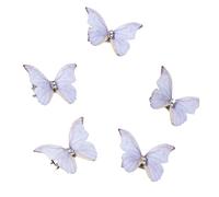 5 Piezas De Tela Mariposa Pinza De Pelo Accesorios De Estilo Para Mujeres Y Niñas Pinzas Laterales Para El Uso Diario De Regreso A La Escuela Peinado Mariposa