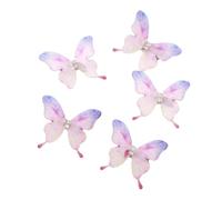 5 Piezas De Tela Mariposa Pinza De Pelo Accesorios De Estilo Para Mujeres Y Niñas Pinzas Laterales Para El Uso Diario De Regreso A La Escuela Peinado Mariposa