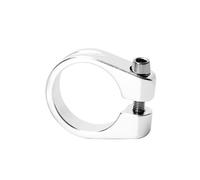5 piezas de tija de sillín de bicicleta de aleación de aluminio de 28,6/31,8/34,9 mm, accesorios para ciclismo,Abrazadera plateada,31,8 mm