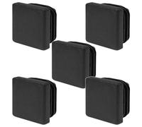 5 piezas de tubo cuadrado de 15 x 15 a 60 x 60 mm, color negro y plástico para silla de muebles (55 x 55 mm)