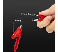 5 piezas de un multimetro de 4 mm Banana Plug a clips de cocodrilo Cable de prueba para cables de prueba eléctrica y cable de clip de caimán