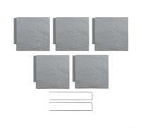 5 piezas de valla de plástico para césped y jardín, material de polietileno con diseño empalmable, adecuado para límites al aire libre y uso decorativo en jardín