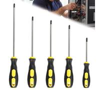 5 Piezas Destornilladores Magnéticos, Juego de Destornilladores Phillips, con Puntas Magnéticas y Mangos Ergonómicos, Aplicable a DIY, Muebles de Montaje, Mantenimiento Familiar, Uso del Taller