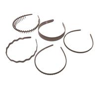 5 Piezas Diadema Antideslizante de Plástico, Peinado Elegante | Color Café, Flexible y Cómoda, Sujeta el Cabello Firmeza para Rostro y Rutina Diaria