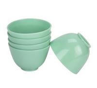 5 piezas DIY máscara facial tazón de mezcla PVC hogar antiimpacto máscara facial tazón máscara aplicador herramienta verde claro