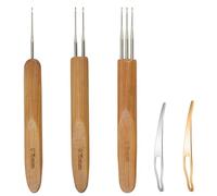 5 piezas Dreadlock gancho herramienta, trenza pelo Dreadlocks agujas de tejer gancho para Braid Craft (0,75 mm)