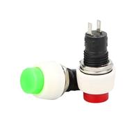 5 piezas DS-450 DS-451, botón de bloqueo redondo con reinicio automático, interruptor de encendido de 10 mm, 2 A, 250 V CA, rojo y verde(Red 10mm,10pcs)