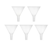 5 Piezas Embudo de Laboratorio de Plástico Reutilizable, Ligero | Uso en Laboratorios y Aula de Ciencias, Compacto para Kits, Superficie Lisa, para Arena y Botellas Pequeñas