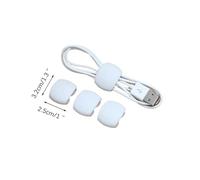 5 piezas Enrollador de cable de silicona, organizador de cable de viaje, clips de gestión de cable, soporte de cable para ratón, auriculares, línea de datos, organizador de cables