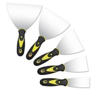 5 Piezas Espátulas Masilla, Espátulas de Acero Inoxidable, Cuchillos de Masilla, Raspadores de Papel Tapiz para Quitar Pintura Enlucido y Papel Tapiz (Stil)